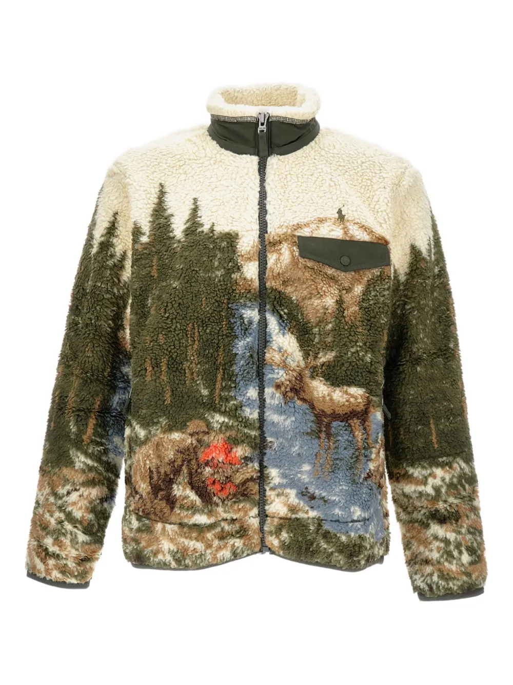 

Флисовая куртка с высоким воротником POLO RALPH LAUREN, нейтральный
