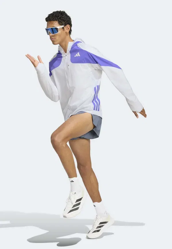 Куртка тренировочная Adidas Performance Adizero jkt m, белый/солнечный фиолетовый — фото 2