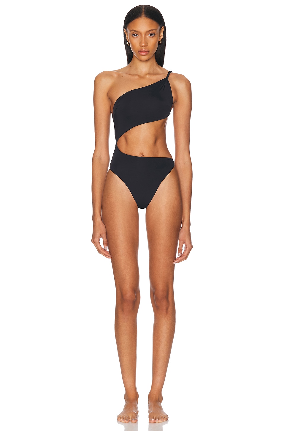 

Вырезной асимметричный купальник One Piece Ziah, Black