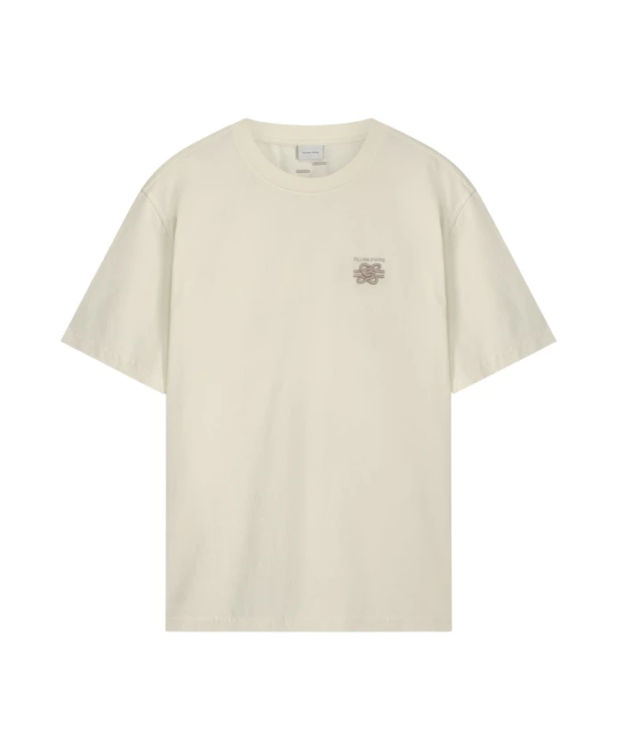 

Вышитая завязанная футболка Filling Pieces, бежевый