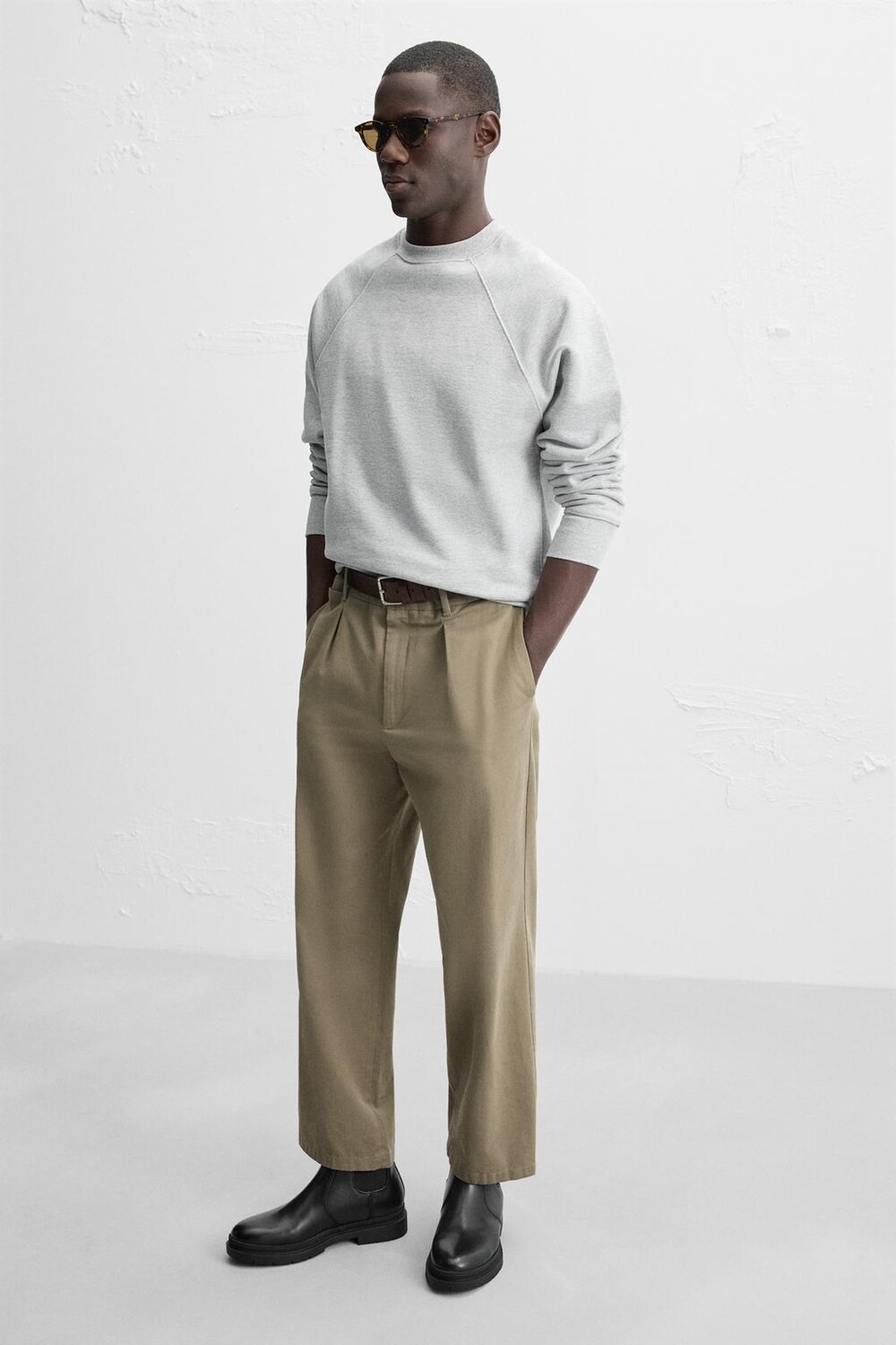 

Массивные ботинки «челси» ZARA, черный
