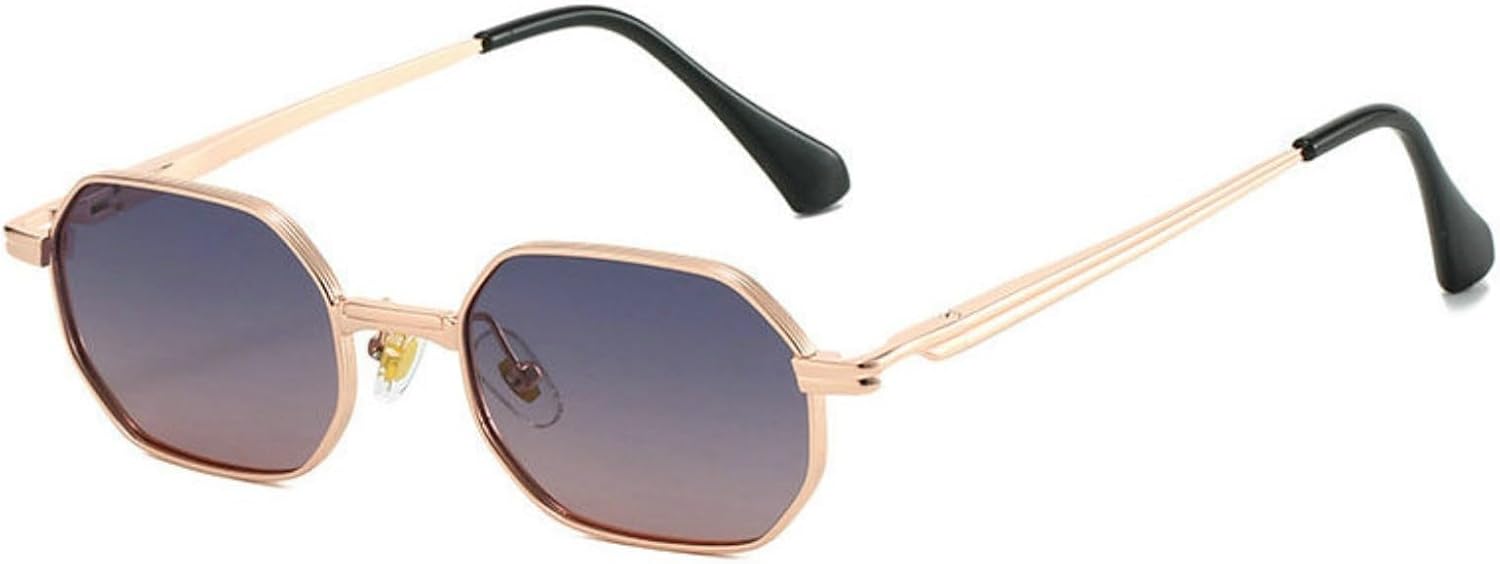 

Солнцезащитные очки Willochra в стиле ретро, ​​металлические, маленькие квадратные, для мужчин и женщин, винтажные, многоугольные, стильные, черные, с защитой от УФ-излучения UV400, C5