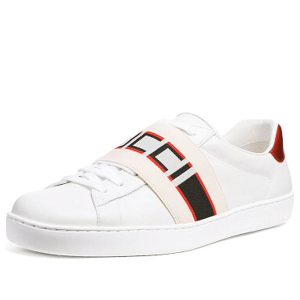 

Кроссовки stripe leather sneaker Gucci, белый