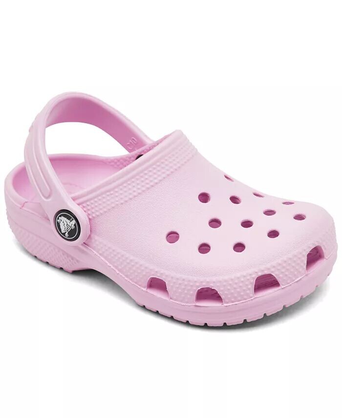 

Классические сандалии-сабо для девочек-малышей от Finish Line Crocs, розовый