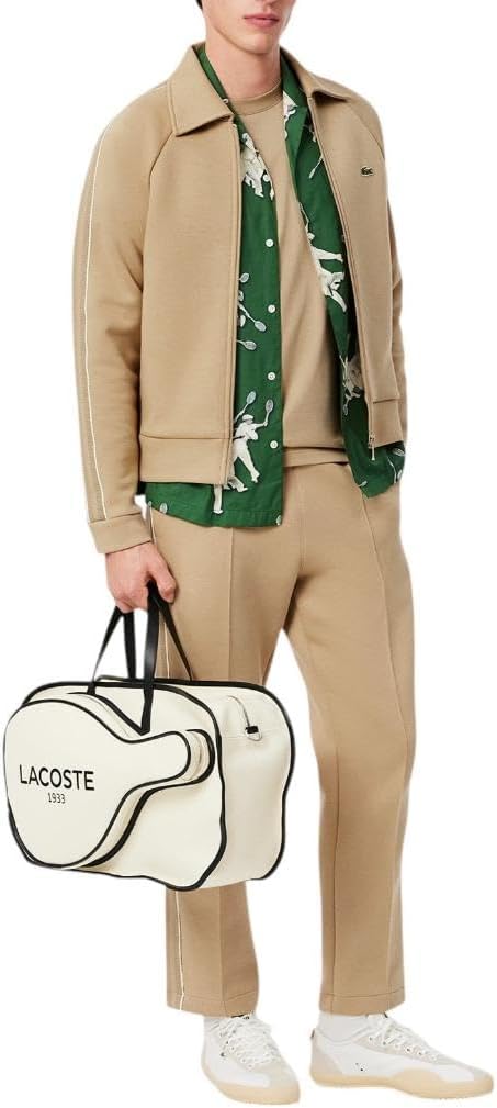 Футболка мужская Lacoste Classic Fit с принтом, коричневый — фото 4