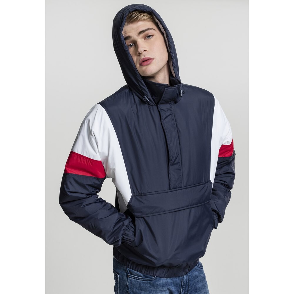 

Куртка Urban Classics Windcheater 3-Tone Pull Over, синий