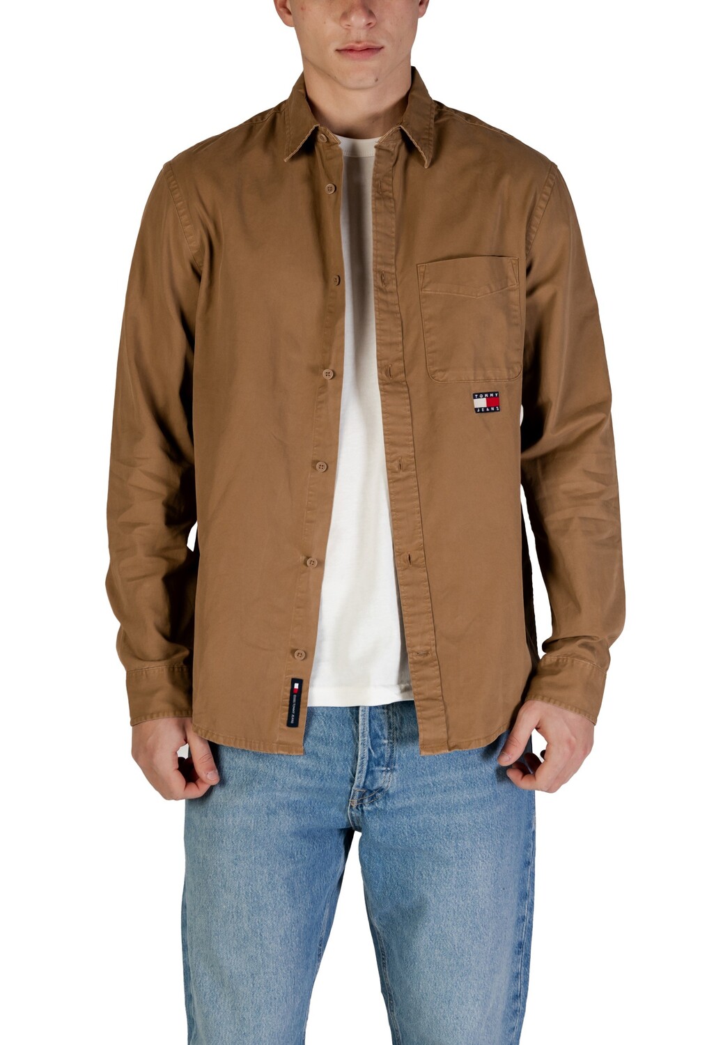 

Рубашка Tommy Jeans с логотипом, коричневый