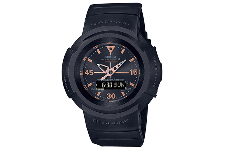 

Casio AWG-M520G-1A9 Мужские часы с жидкокристаллическим/аналоговым двойным дисплеем 55,2 мм черные