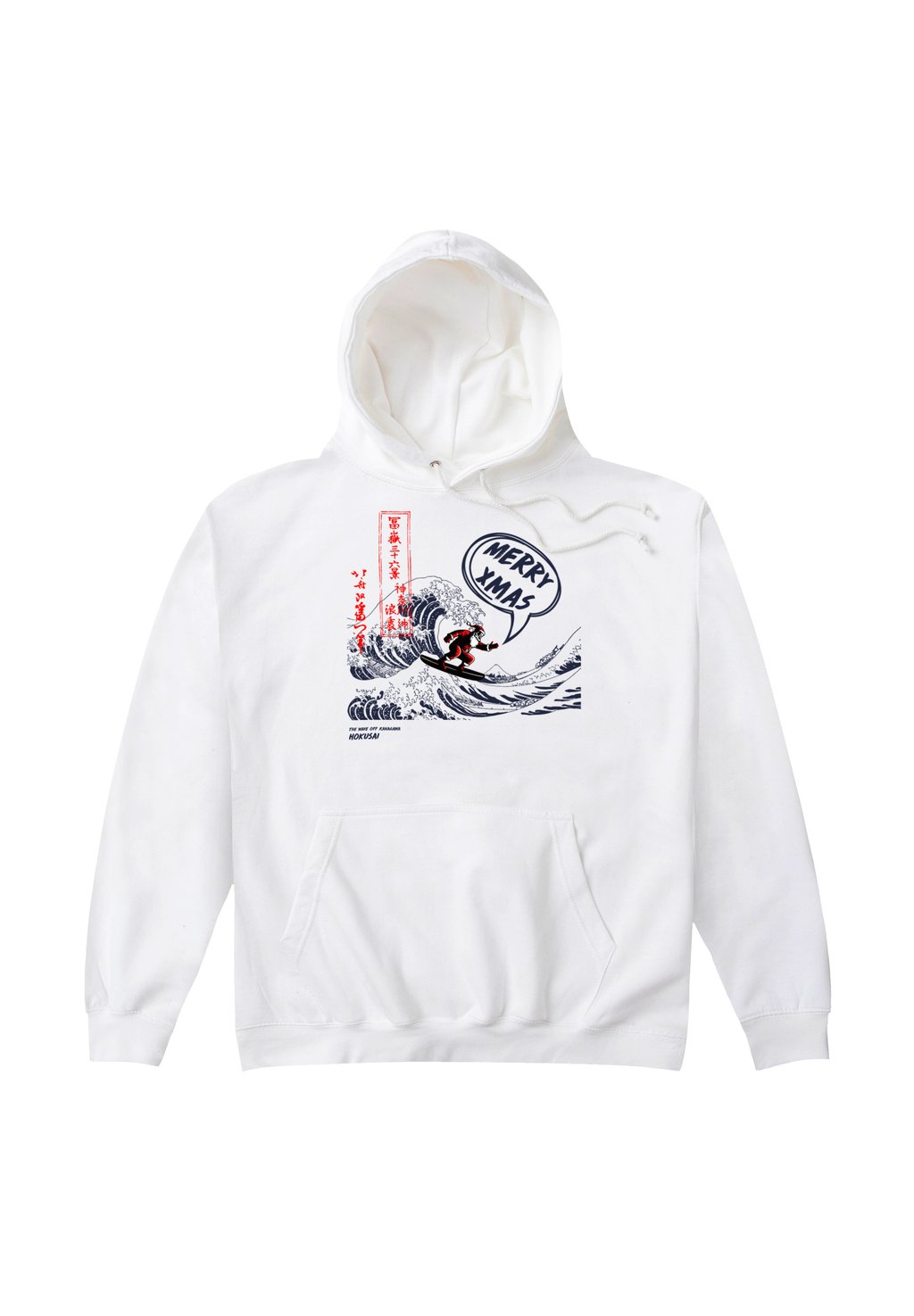 

Толстовка с капюшоном HOKUSAI SANTA GREAT WAVE MERRY XMAS apoh London, белый