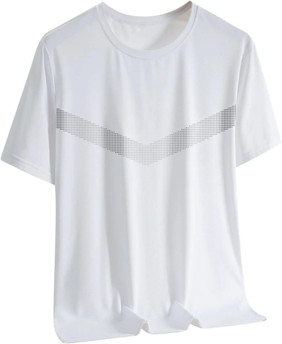 

Мужская футболка с защитой от солнца UPF 50+, короткий рукав, круглый вырез, Ice Silk, дышащая, для тренировок