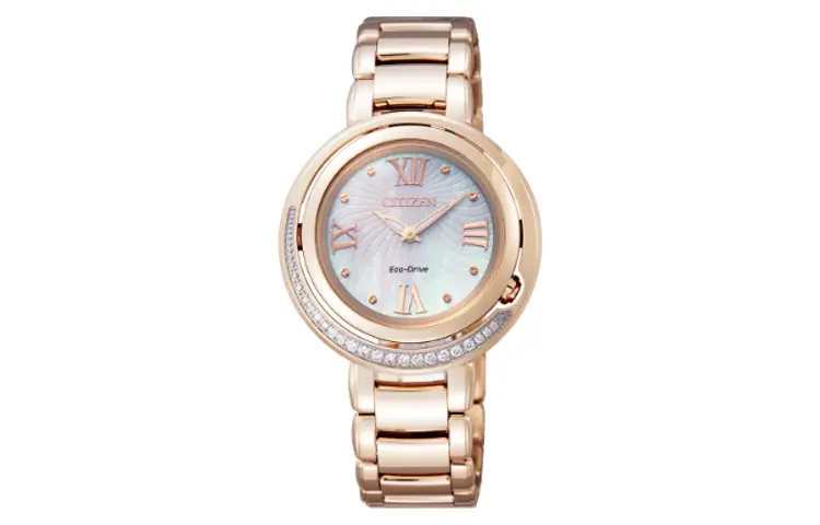 

CITIZEN Часы Ecology Drive Collection Solar Quartz Movement Stainless Steel Strap Watch Women's Watch Blue Dial, Gold