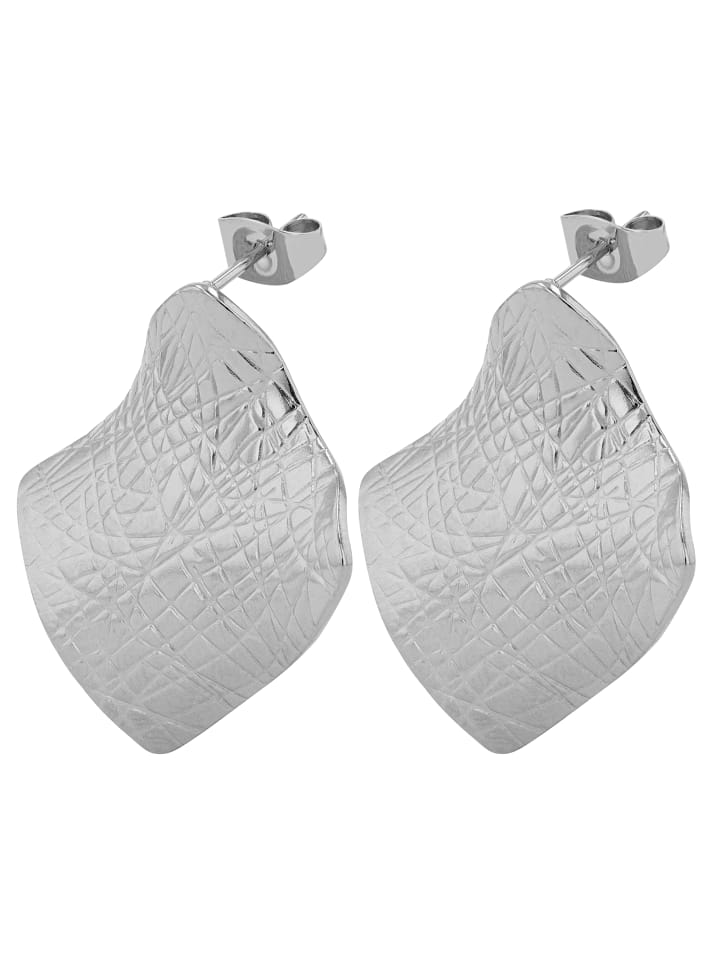 

Adeliás Женские серьги - Серьги-гвоздики из нержавеющей стали серебристого цвета