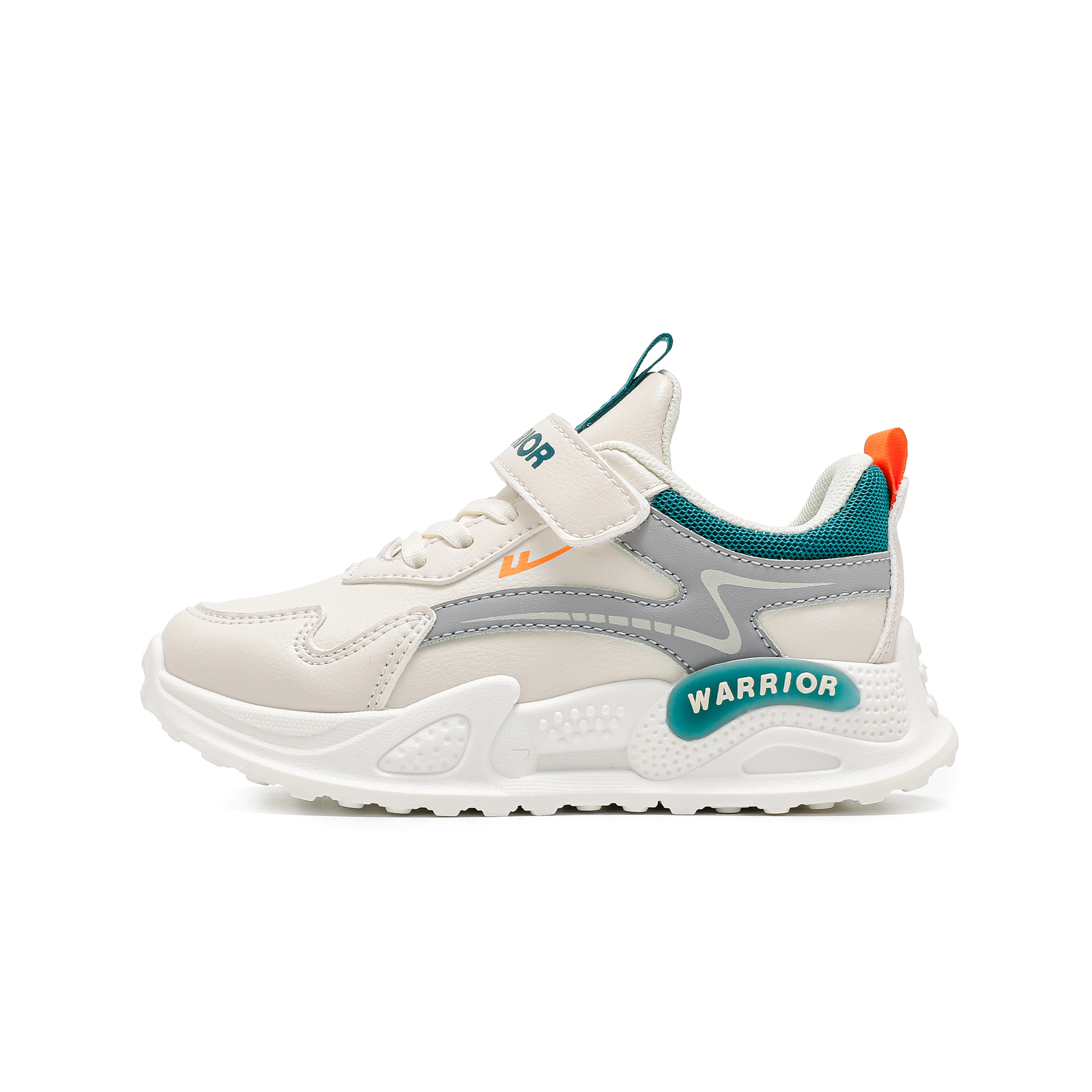 

Детские кроссовки Athletic Shoes Slip Resistant Breathable Lightweight Cushioning Low top Casual WARRIOR, бежевый/серый/зеленый