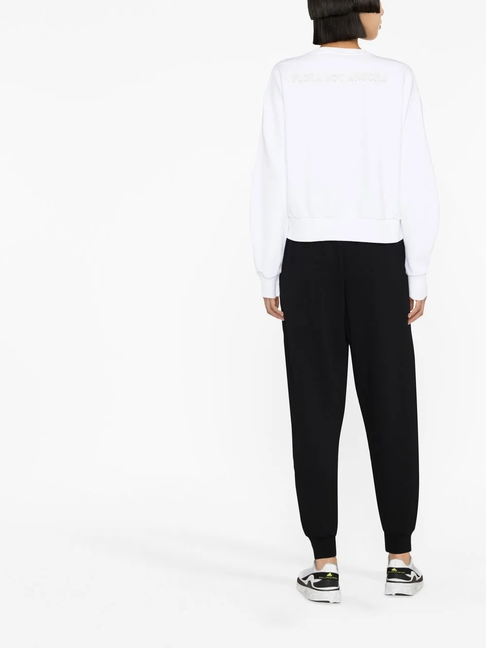Зауженные спортивные брюки с графичным принтом STELLA MCCARTNEY, черный — фото 4