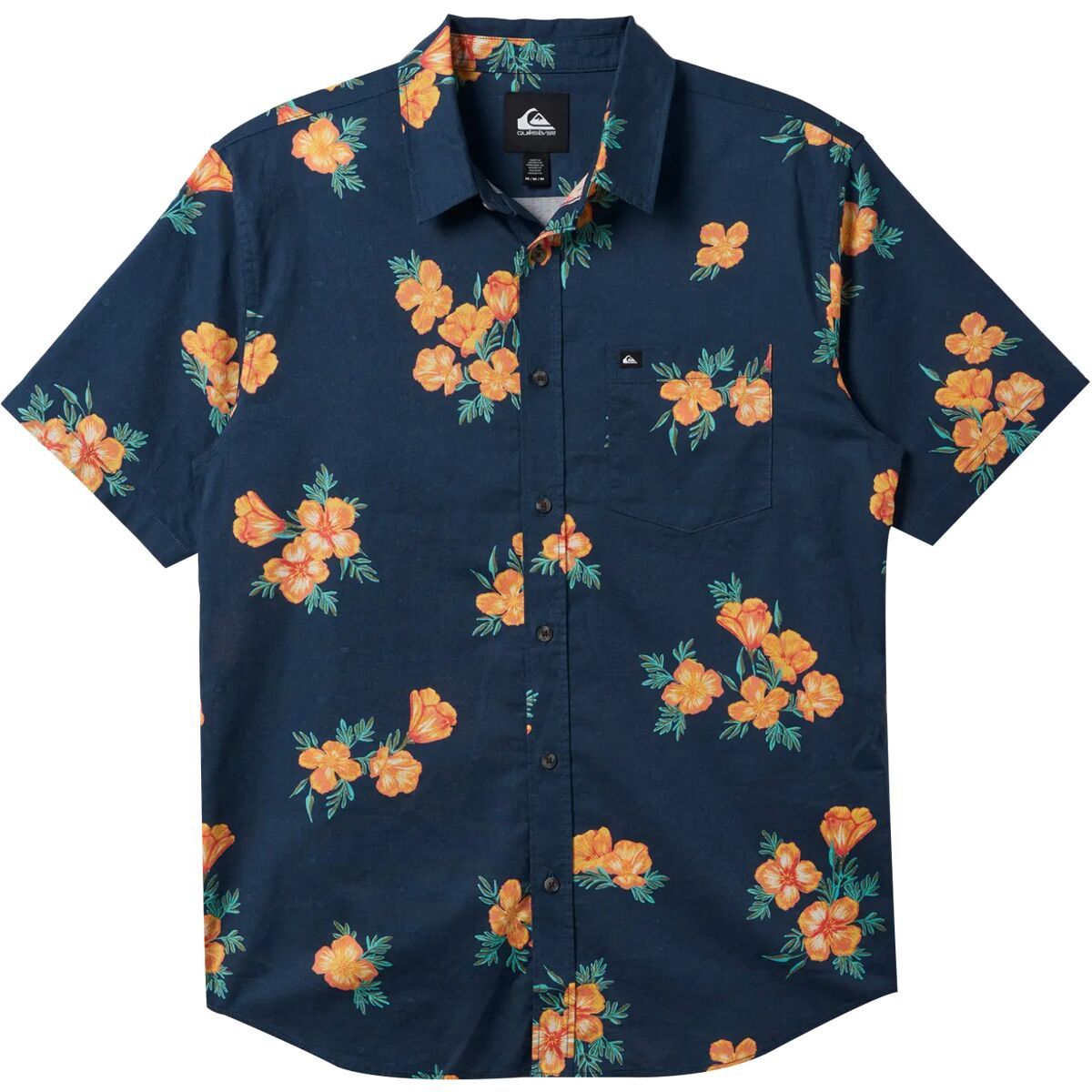 

Классическая рубашка с коротким рукавом Quiksilver, синий