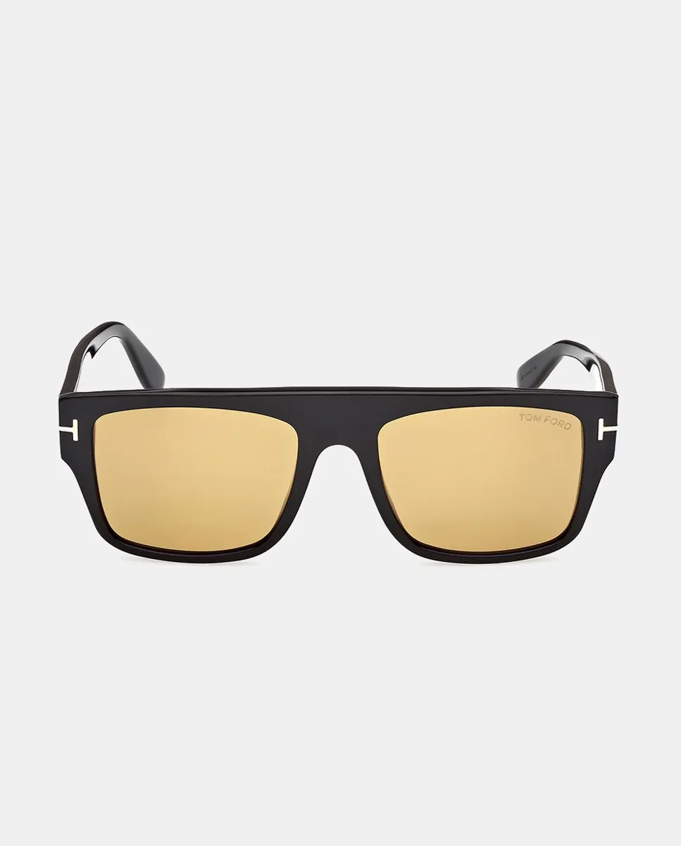 

Мужские прямоугольные солнцезащитные очки из ацетата Tom Ford, черный