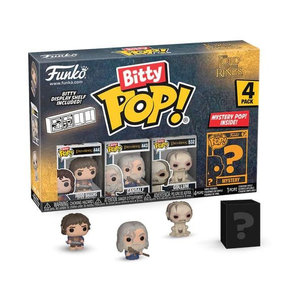 

Funko POP! Властелин колец, битти, набор из 4 штук, Фродо, 2,5 см, Гэндальф Голлум