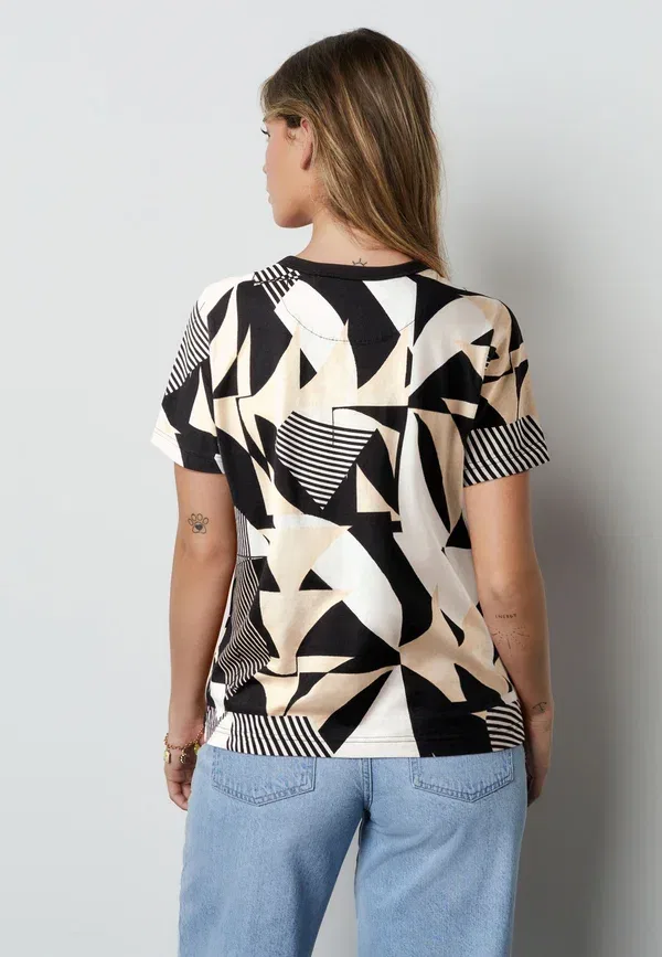 Футболка Regular fit Next, essential short sleeve crew neck print t-shirt, черно-белый графический — фото 2