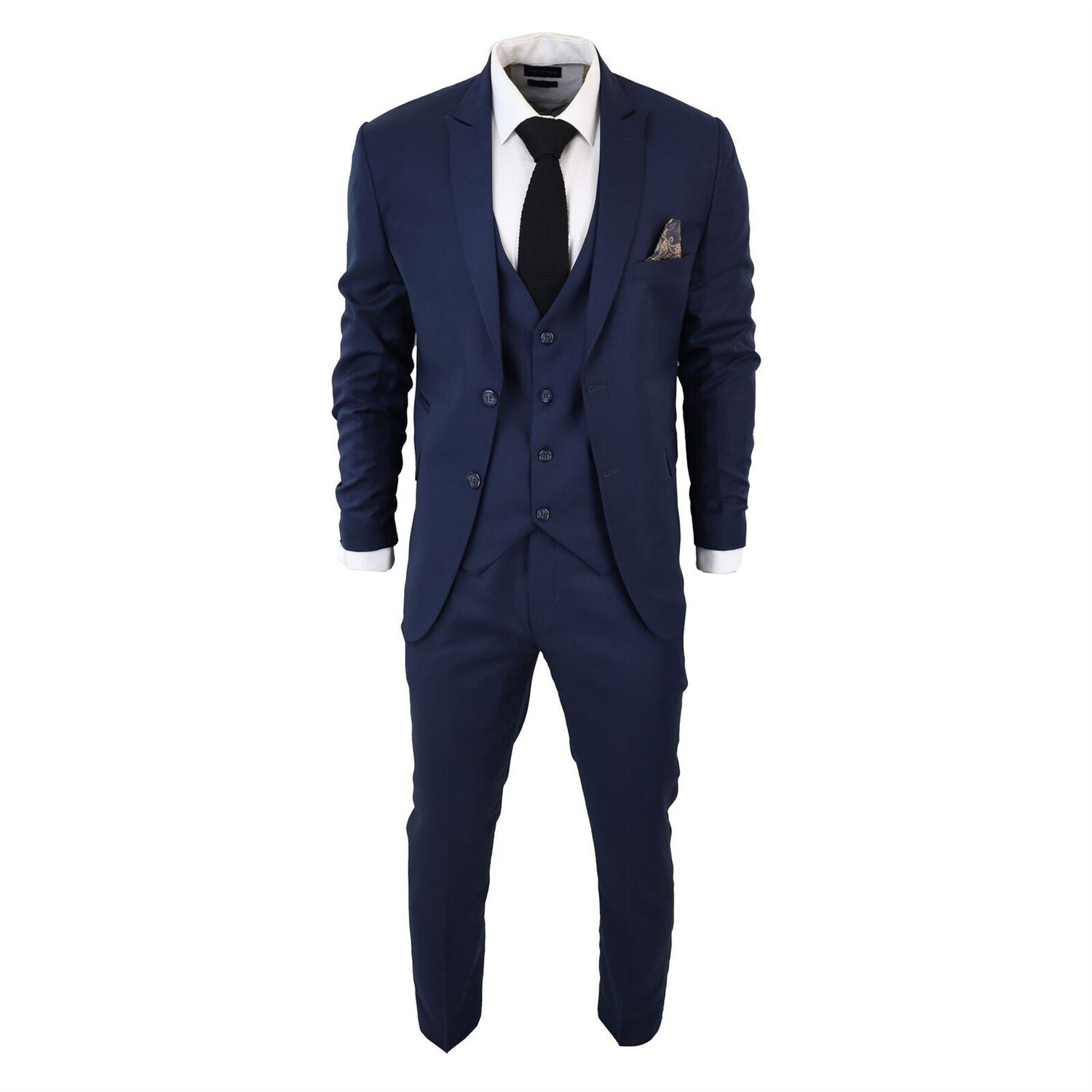 

Классический однотонный костюм-тройка im1 Truclothing, синий