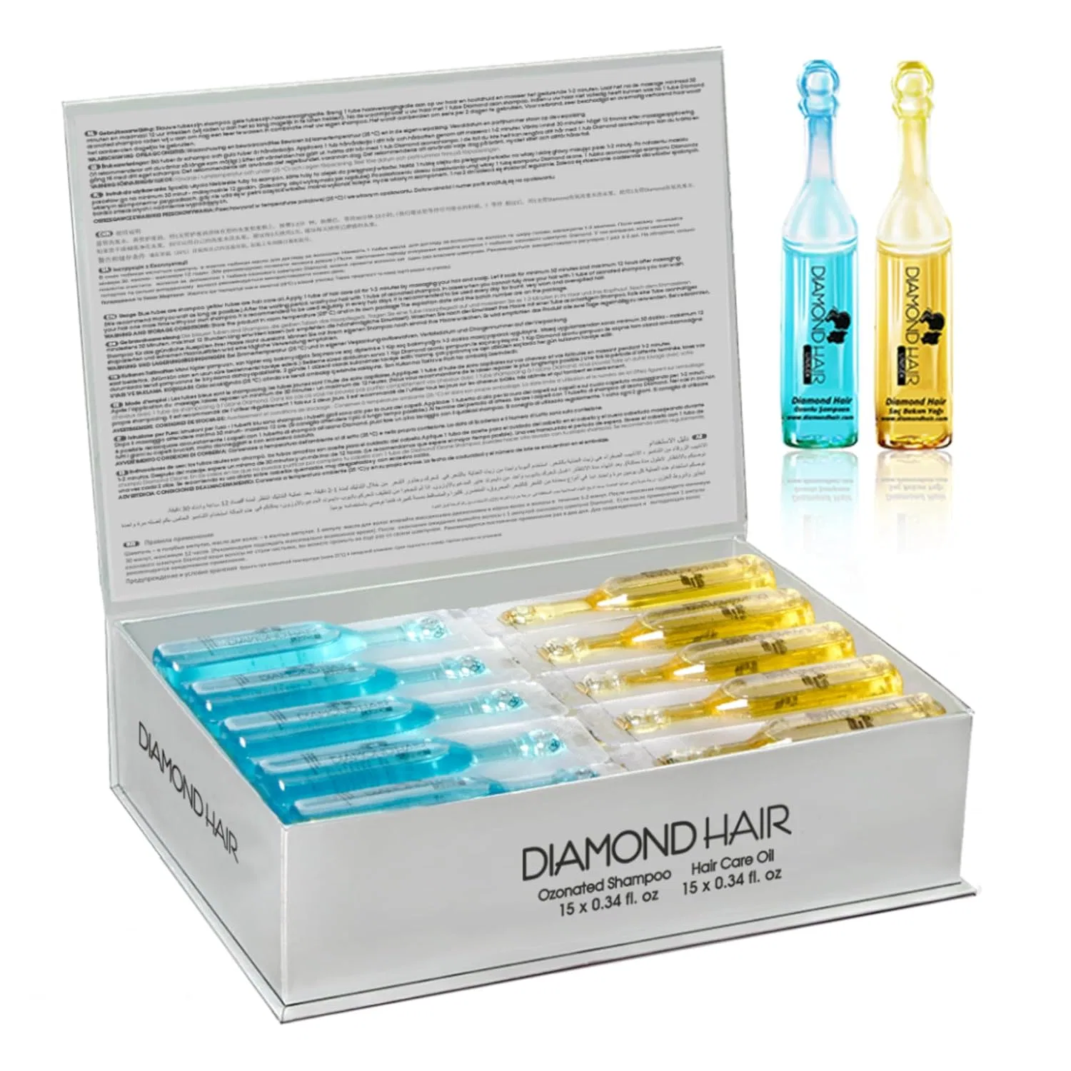 Набор для роста волос Diamond Hair: масло и шампунь Diamond Hair