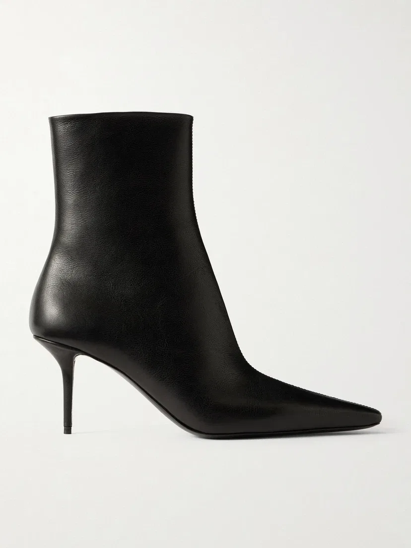 Кожаные ботильоны Эшли SAINT LAURENT, черный