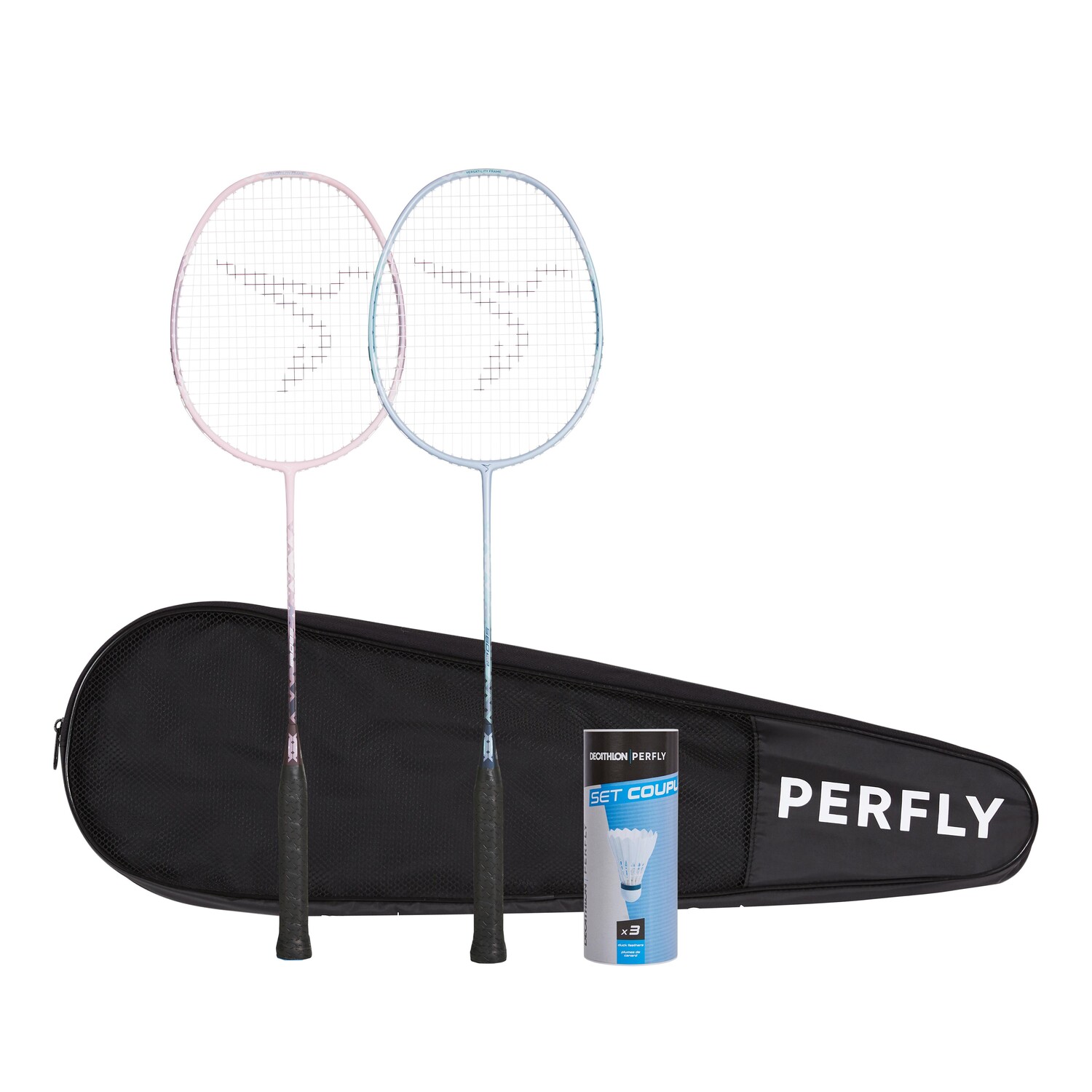 

РАКЕТКА ДЛЯ БАДМИНТОНА ДЛЯ ВЗРОСЛЫХ BR 560 НАБОР LITE СЕРЫЙ РОЗОВЫЙ Perfly