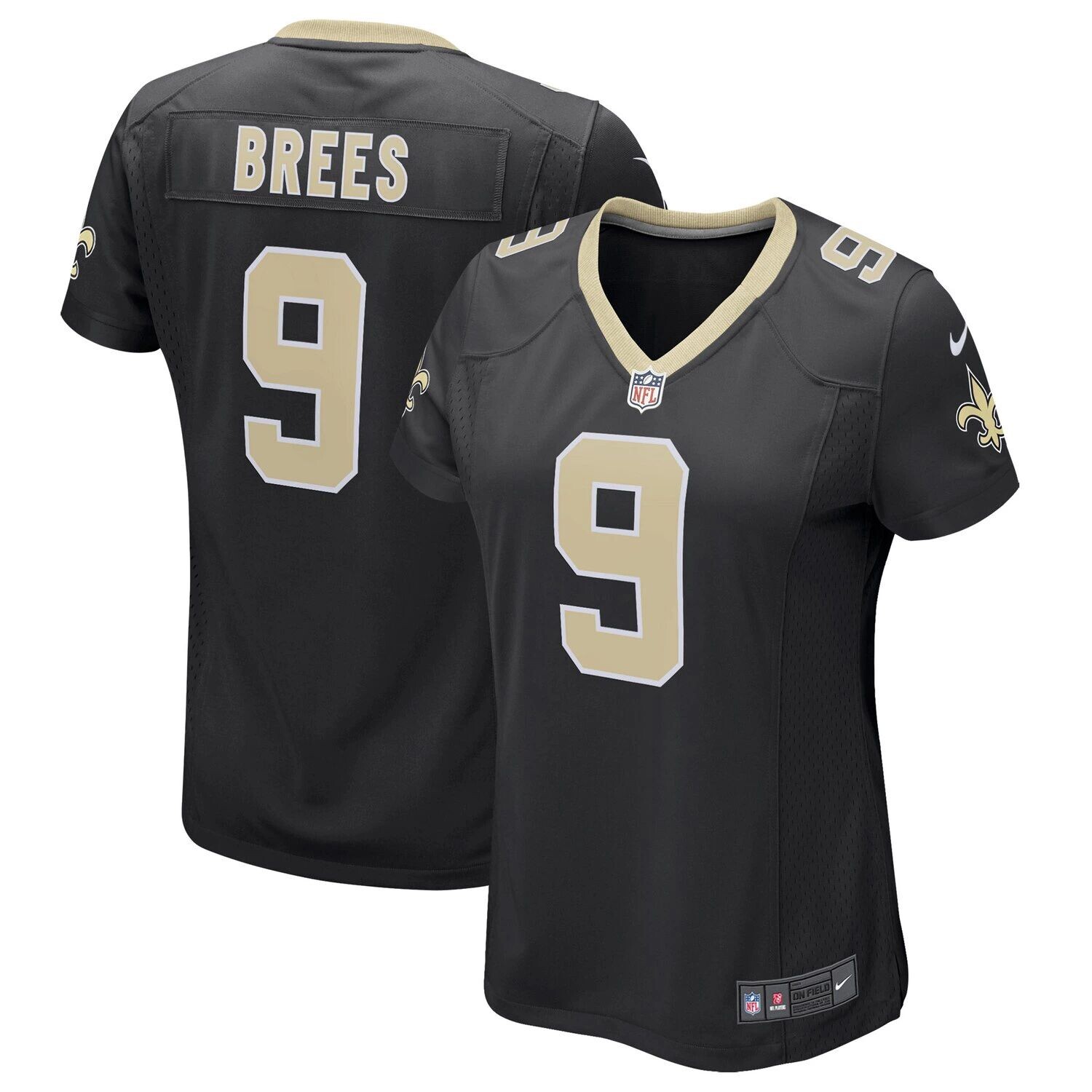 

Женский черный джерси Nike Drew Brees New Orleans Saints Game Player Nike