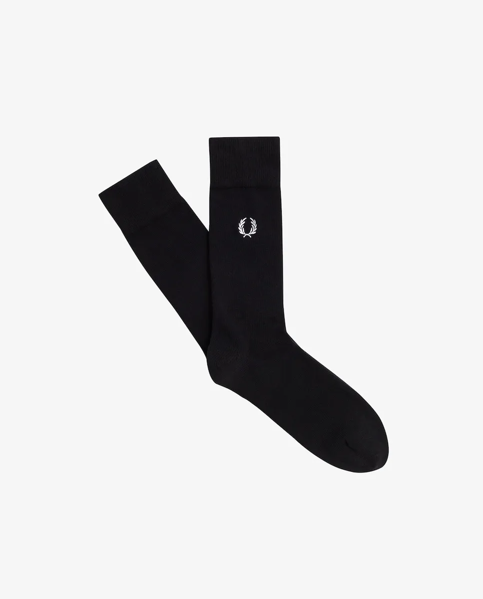 

Однотонные носки с контрастным логотипом Fred Perry, черный