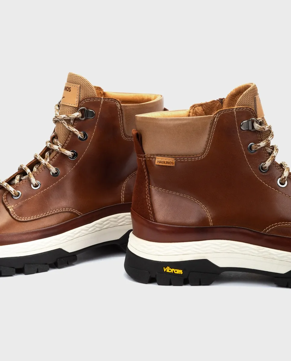 Унисекс кожаные ботинки с подошвой Vibram Pikolinos, коричневый — фото 4