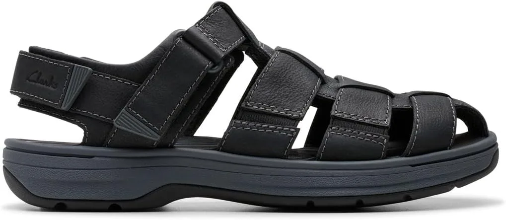 Шлепанцы Clarks mens Saltway Cove, черный — фото 4