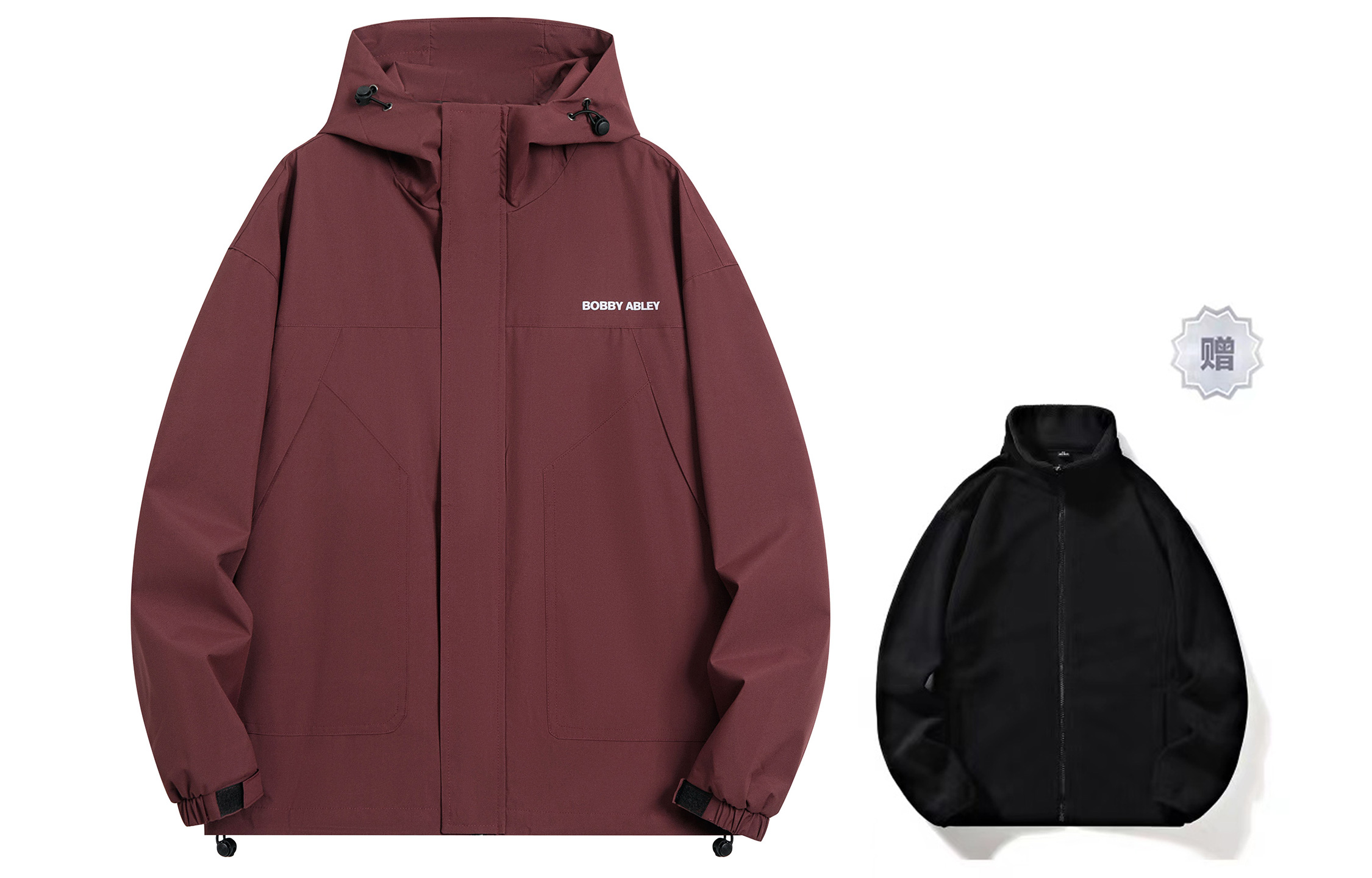 

BOBBY ABLEY Куртка Unisex, Red (Comes with Fleece-Lined Liner in Black)