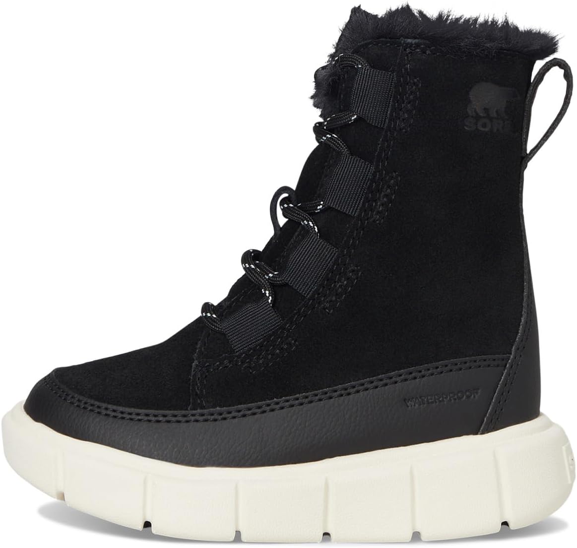 Ботинки SOREL Kids Childrens Sorel Explorer III Lace WP, цвет Black/Sea Salt — фото 4