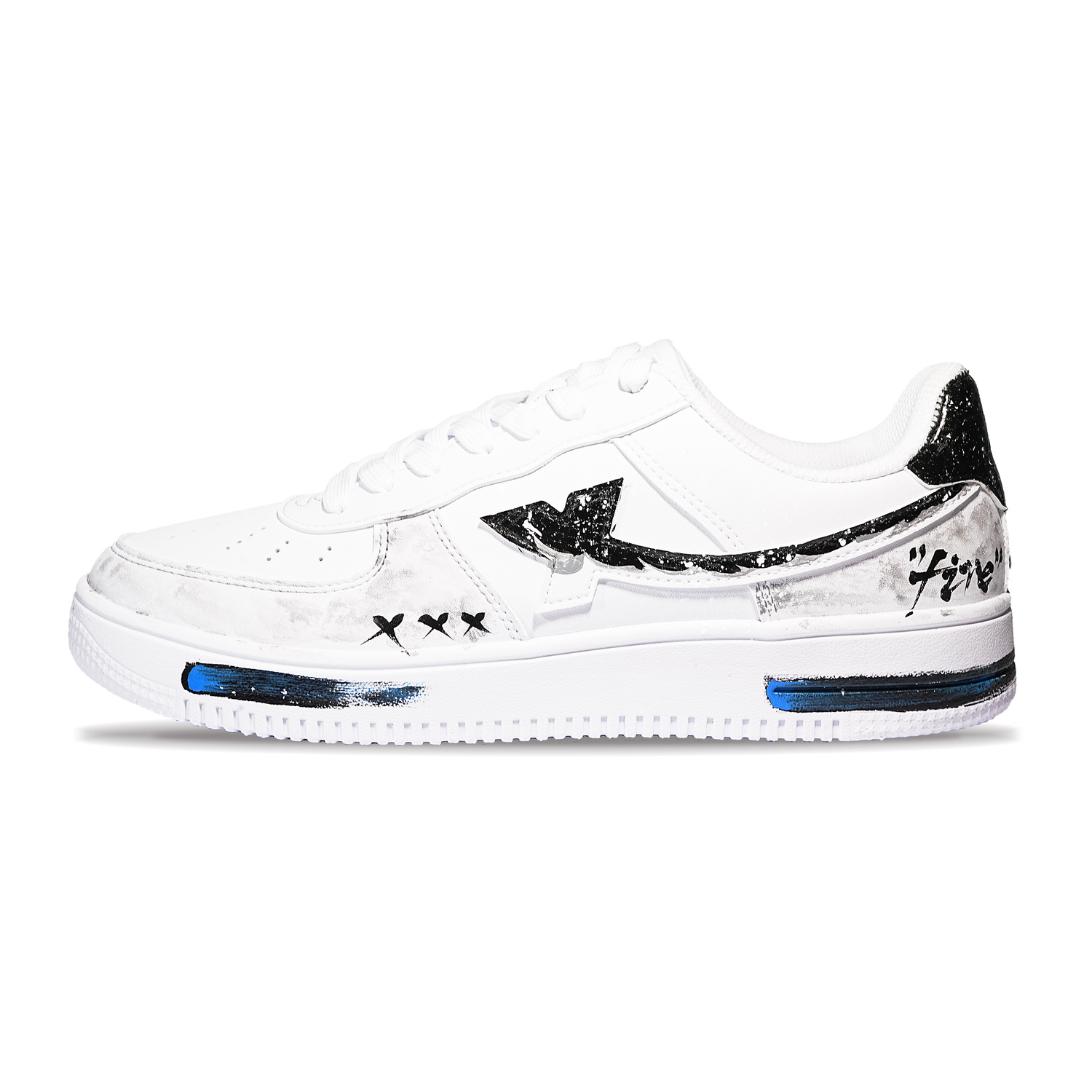 

XTEP Кроссовки Air Force One скейтерские мужские низкие бело-черные, цвет White Black