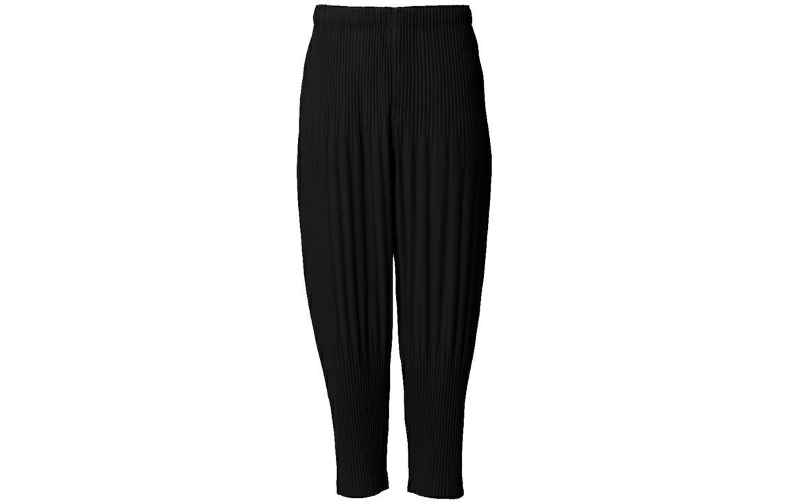 

Плессированные зауженные брюки Homme Plissé Issey Miyake, черные