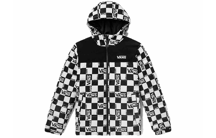 

Vans Пуховик мужской черно-белый, Black White