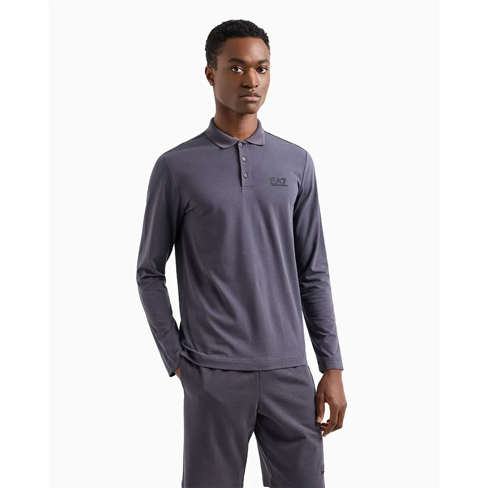

Поло с длинным рукавом EA7 EMPORIO ARMANI 8NPF15_PJVQZ, серый