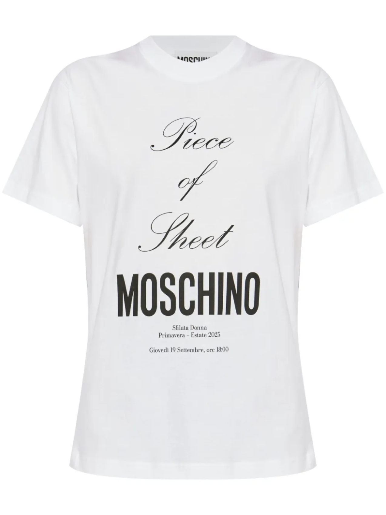 

Футболка с принтом слогана Moschino, белый