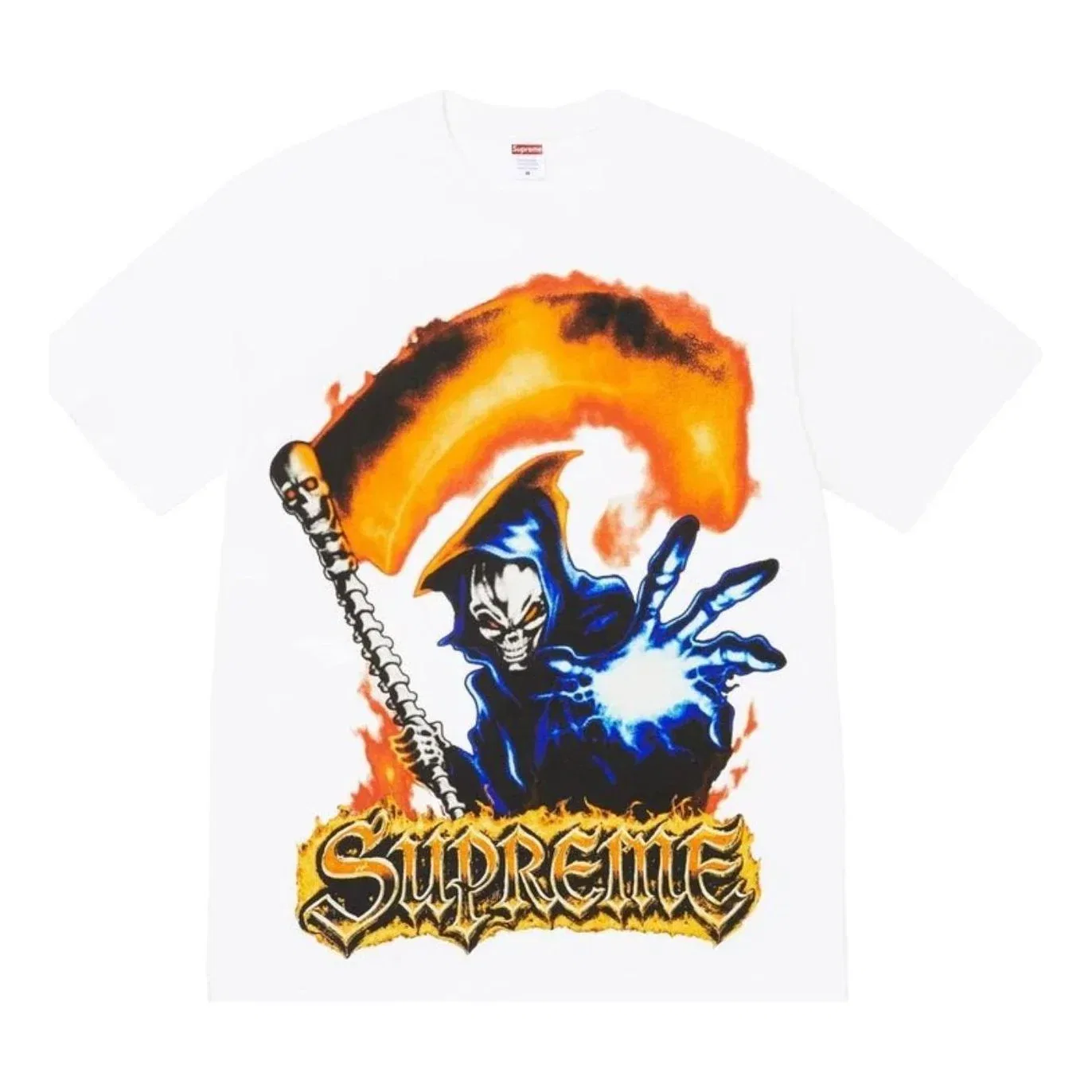 Футболка Supreme SS26 Grim Reaper, белая, SUP-SS26-159-WHT