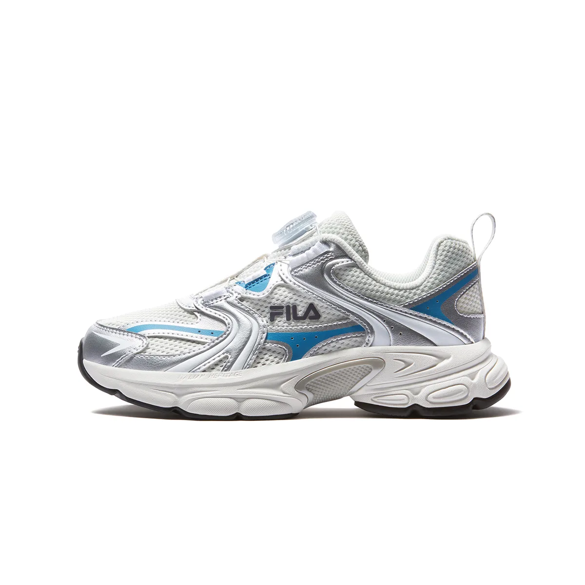 FILA KIDS Детские беговые кроссовки Heritage FHT из синтетической кожи и текстиля с амортизацией, износостойкие и дышащие