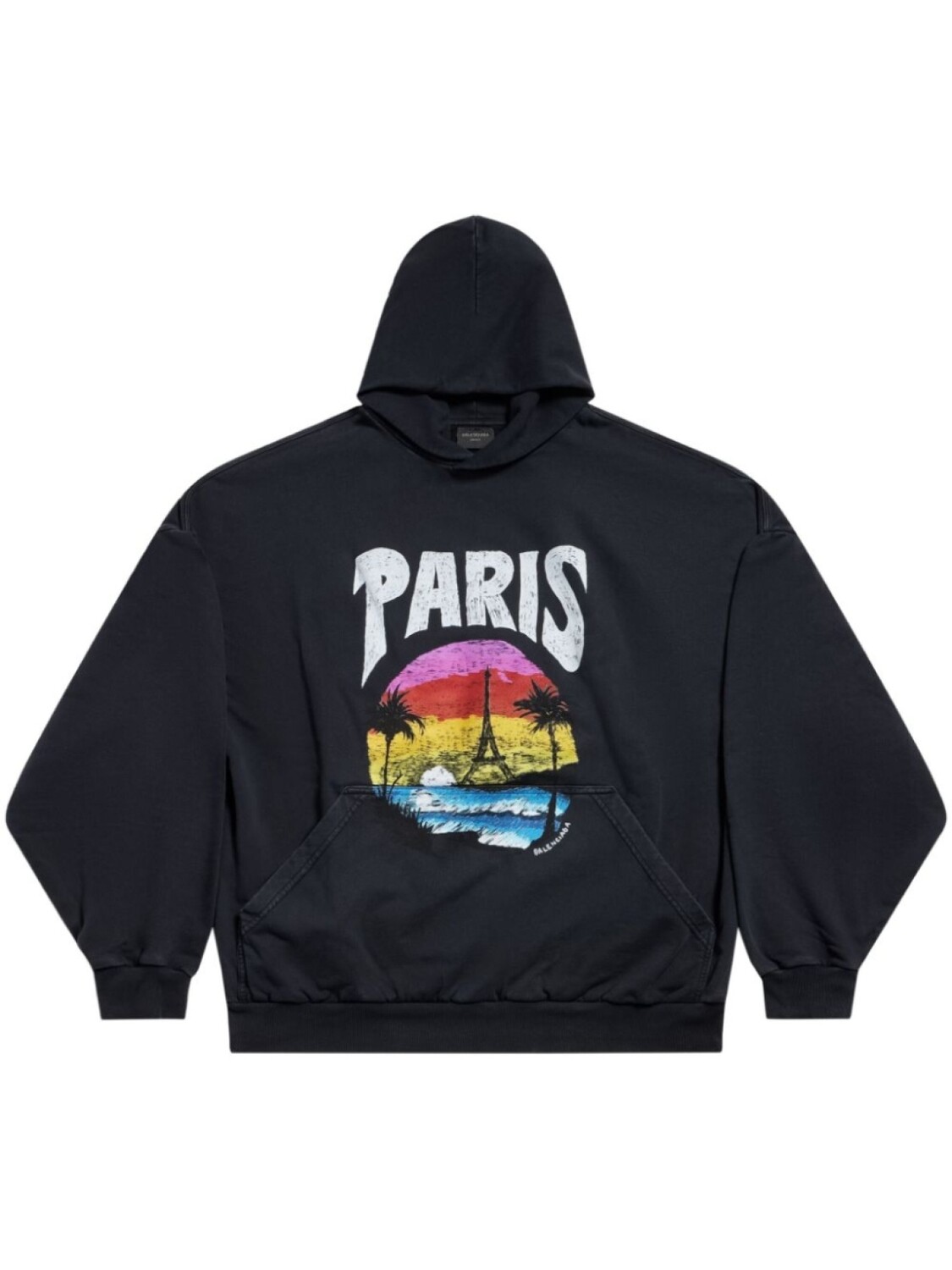 

Balenciaga худи Paris Tropical, черный