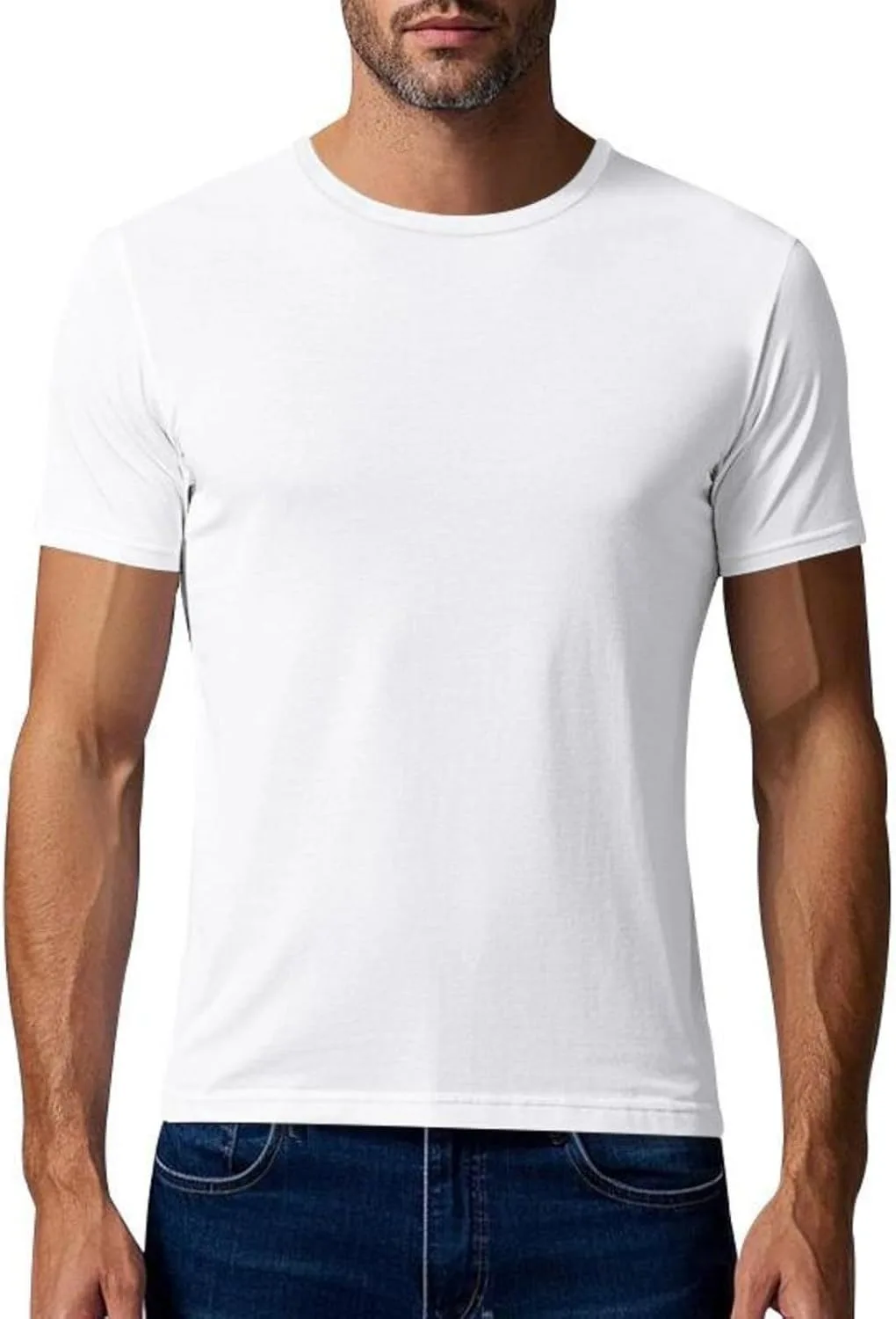 

Мужская футболка Casual с коротким рукавом и круглым вырезом