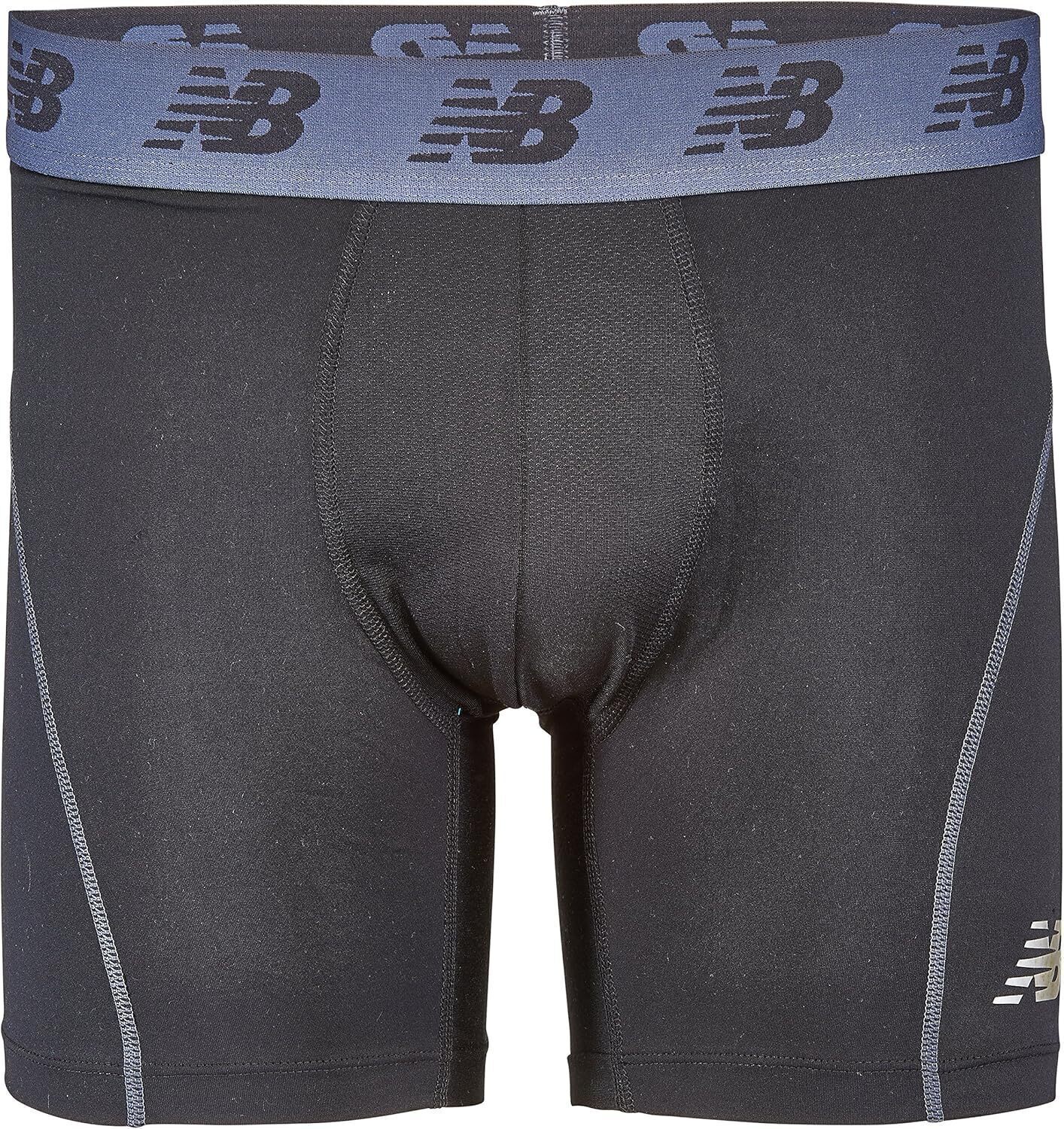 

Мужские трусы-боксеры New Balance 4 дюйма без ширинки с карманом, 1 шт., Black