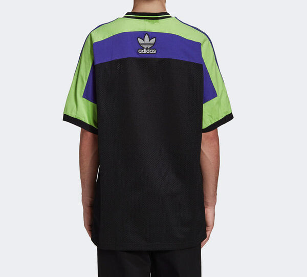 Футболка originals x sankuanz crossover mesh breathable printing short sleeve black Adidas, черный — фото 2