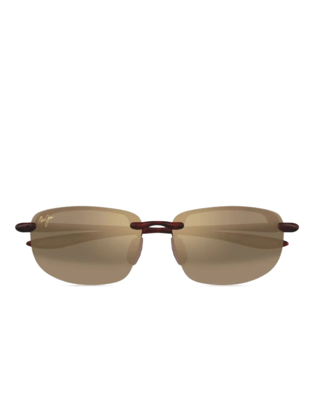 

Солнцезащитные очки Maui Jim в овальной оправе без оправы, коричневый