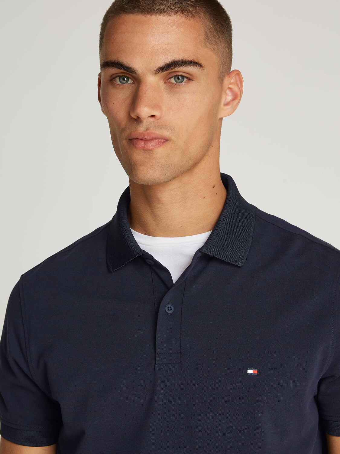Поло Tommy Hilfiger Regular Fit, темно-синий — фото 4