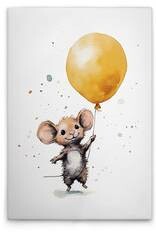 

Картина на холсте A.S. Création Cute Mouse Yellow цвет weissbraungelb