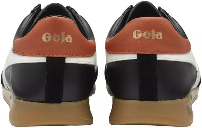 Кроссовки Gola Torpedo из кожи, унисекс, белый/черный/оранжевый — фото 4