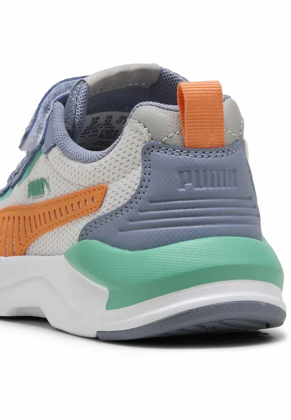 Кроссовки xray 3 Puma, Feather Gray Melon Glow Gray Sky Vibrant Green — фото 4