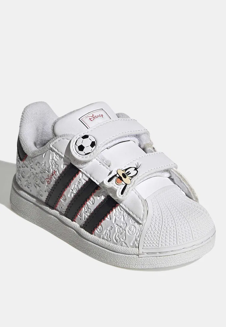 Кроссовки детские, Superstar II, Adidas x Disney, белый/черный/красный — фото 2