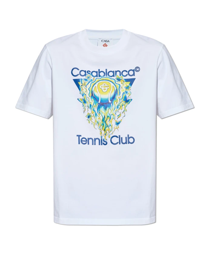 

Футболка с коротким рукавом с изображением символа теннисного клуба Casablanca, белый